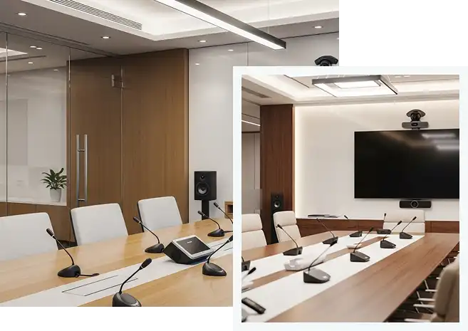 executive hybrid meeting AV rental
