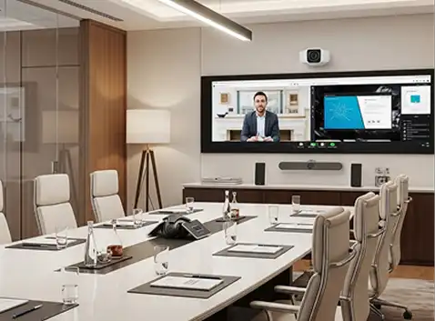 High-resolution LED video wall showing 4K graphics